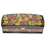 0064728/29*10см  Хохлома Шкатулка ПРЯМОУГОЛЬНАЯ 