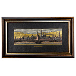 Офорт цветной "Кремль. Большой Москворецкий мост" 27х55 см