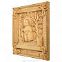Деревянная резная икона "Святой Серафим" 34,5х32,5 см, фотография 3. Интернет-магазин ЛАВКА ПОДАРКОВ