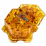 Шкатулка из янтаря шестиугольная "Скорпион", фотография 7. Интернет-магазин ЛАВКА ПОДАРКОВ