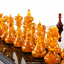 Шахматы с фигурами из янтаря "Африка" 43х43 см, фотография 8. Интернет-магазин ЛАВКА ПОДАРКОВ