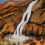 Картина янтарная "Водопад в горах" 60х80 см, фотография 3. Интернет-магазин ЛАВКА ПОДАРКОВ