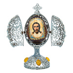 202706 Традиции ФАБЕРЖЕ Сувенир ЯЙЦО-ШКАТУЛКА РЕЗНОЕ СПАС НЕРУКОТВОРНЫЙ РС-0739-09