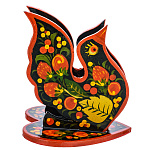 0070145  Хохлома САЛФЕТНИЦА -ГОЛУБЬ 