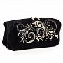 Косметичка "Листопад". Черная с серебряной вышивкой, фотография 5. Интернет-магазин ЛАВКА ПОДАРКОВ