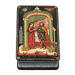 0076874 Лаковая миниатюра Шкатулка Аленький цветочек, Боков,09*06 см п2725