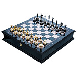 300852-Шахматный Ларец с метал. фиг."СОВРЕМЕННЫЕ"48*48 см