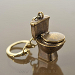 28114 Бронза БРЕЛОК "УНИТАЗ"  2*3,5см