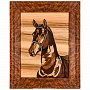 Деревянное настенное панно "Лошадь" 44 х 55 см, фотография 1. Интернет-магазин ЛАВКА ПОДАРКОВ