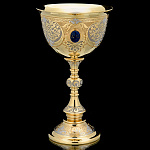 11071 Златоуст Кубок "Лазурный" Бирюза, позолота,  в П/У 