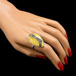 720005/6,55г  Серебро 925* КОЛЬЦО р-р 18 вст.Янтарь, марказит