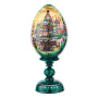 Деревянное пасхальное яйцо на подставке "Храм Василия Блаженного", фотография 4. Интернет-магазин ЛАВКА ПОДАРКОВ