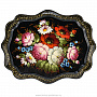 Поднос с авторской росписью "Цветы" 48х37 см, фотография 1. Интернет-магазин ЛАВКА ПОДАРКОВ