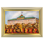 300251 -НП Картина янтарная "КРЕМЛЕВСКИЙ ДВОРЕЦ"60*40 см