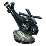 0076583 Гжель ШТОФ ВЕРТОЛЕТ на полозьях, подгл ок. 300ml