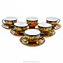 Чайный сервиз на 6 персон "Ягоды". Хохлома, фотография 3. Интернет-магазин ЛАВКА ПОДАРКОВ