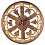Часы настенные деревянные "Дары земли" резные, фотография 1. Интернет-магазин ЛАВКА ПОДАРКОВ