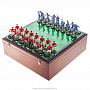 Шахматы со стеклянным полем и фигурами из олова "Футбол" 32х32 см, фотография 1. Интернет-магазин ЛАВКА ПОДАРКОВ