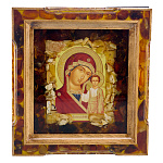 Икона янтарная "Божья Матерь Казанская" 22х24 см