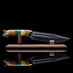 0053933 Оружие сувенирное НОЖ "БЫК"  на подставке