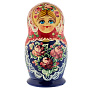 Матрешка "Цветы" 5 мест, фотография 2. Интернет-магазин ЛАВКА ПОДАРКОВ