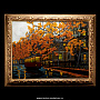 Картина с подсветкой "Вечерний город" с натуральным янтарем, фотография 2. Интернет-магазин ЛАВКА ПОДАРКОВ