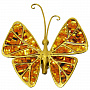 Янтарный сувенир "Бабочка" настольно-настенный, фотография 1. Интернет-магазин ЛАВКА ПОДАРКОВ