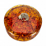 Круглая шкатулка из янтаря "Знак зодиака Лев", фотография 7. Интернет-магазин ЛАВКА ПОДАРКОВ