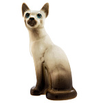 0061161-бежевая Сувенир КОШКА СИАМСКАЯ 6*10см