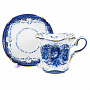 Чайная пара "Колокольчик". Гжель в золоте, фотография 2. Интернет-магазин ЛАВКА ПОДАРКОВ