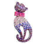 -1-1001-12 Традиции ФАБЕРЖЕ  Брошь "КОШКА"