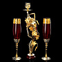 Набор под шампанское "Романтик" (2 бокала, подсвечник) Златоуст, фотография 4. Интернет-магазин ЛАВКА ПОДАРКОВ