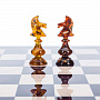 Шахматы с фигурами из янтаря "Африка" 48х48 см, фотография 3. Интернет-магазин ЛАВКА ПОДАРКОВ
