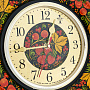 Часы настенные "Весна. Клубника". Хохлома, фотография 3. Интернет-магазин ЛАВКА ПОДАРКОВ