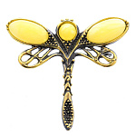 0045364/1295.4 Брошь Стрекоза Лето (белый)