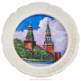 Декоративная тарелка  "Москва. Спасская башня", фотография 1. Интернет-магазин ЛАВКА ПОДАРКОВ