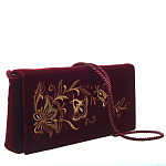 -2000357133510 Сумка "Алисия" бархат+креп Разм. 12*26*2 Мод. 477 Рис. 1493 А, (Т00025783) бар