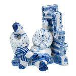  Гжель Скульптура "На завалинке" Авт. Бидак В. и Н  