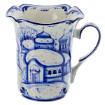 0036510/№2-коб Гжель Бокал "Колокольчик №2"ЗИМУШКА-ЗИМА" Авт. Алехин С.С.