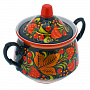 Сахарница "Ягоды". Хохлома, фотография 1. Интернет-магазин ЛАВКА ПОДАРКОВ