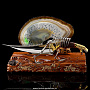 Нож на подставке, эксклюзив "Динозавр" Златоуст, фотография 3. Интернет-магазин ЛАВКА ПОДАРКОВ