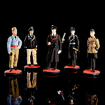 28170 Оловянная миниатюра Набор солдатиков"Офицеры немецкой армии 1941-1945" (5 фигур)