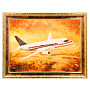 Картина янтарная "Самолет" 30х40 см, фотография 6. Интернет-магазин ЛАВКА ПОДАРКОВ