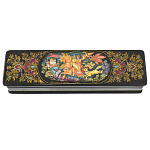 0061008 Лаковая миниатюра Шк. "Иван царевич и серый волк" 18*5см (1456)