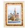 Панно янтарное "Храм Василия Блаженного" 20х16 см, фотография 3. Интернет-магазин ЛАВКА ПОДАРКОВ