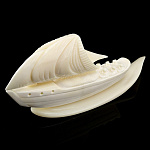 0038257 Кость. СКУЛЬПТУРА "ПЕРВОПРОХОДЦЫ"" рог лося,  Авт. работа