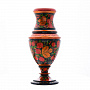 Деревянная ваза с хохломской росписью "Клубника", фотография 2. Интернет-магазин ЛАВКА ПОДАРКОВ