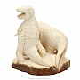 Скульптура из бивня мамонта "Бой динозавров", фотография 2. Интернет-магазин ЛАВКА ПОДАРКОВ