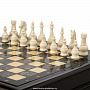 Шахматный ларец с натуральным перламутром и фигурами из кости и дерева, фотография 2. Интернет-магазин ЛАВКА ПОДАРКОВ