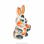 Статуэтка "Кролик с морковкой". Гжель, фотография 3. Интернет-магазин ЛАВКА ПОДАРКОВ